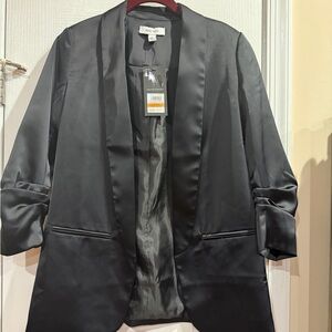 Nine West Black Satin Blazer